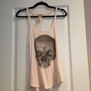 Talula skull tank in light pink size S